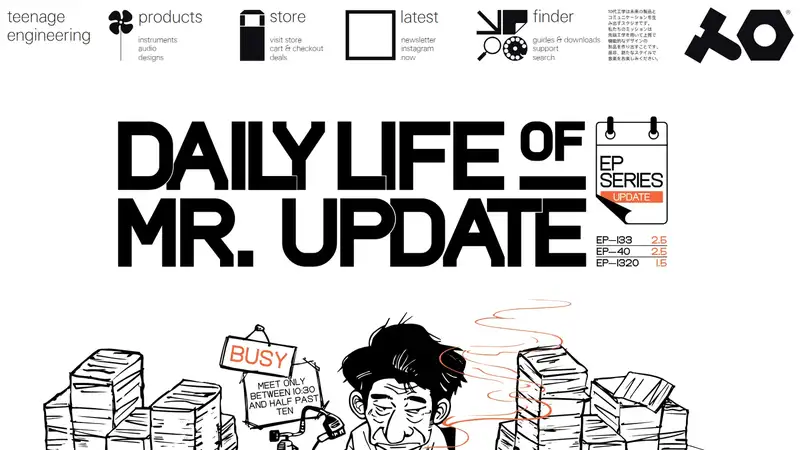 Teenage Engineering website screenshot