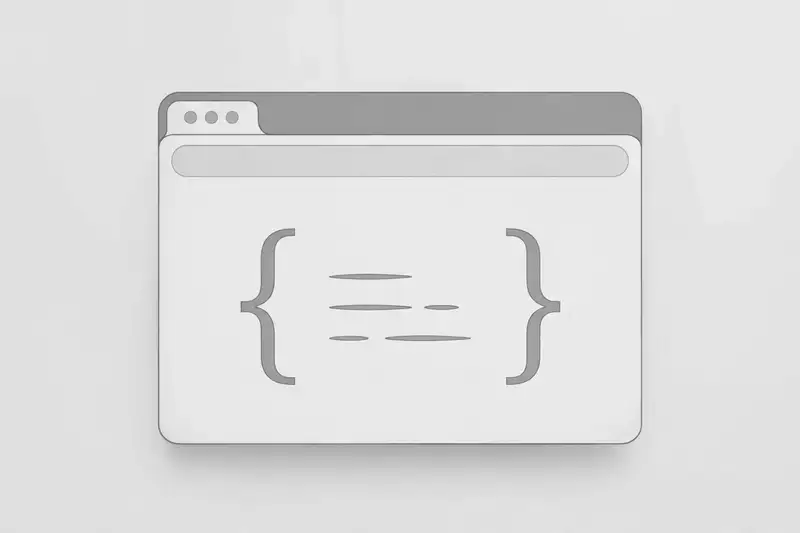 Minimal grey browser window illustration