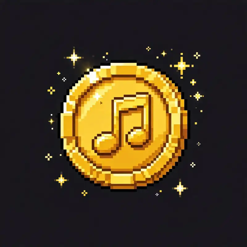 Music note coin